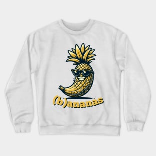 (b)ananas | Tropical Banana Pineapple Smile Fusion | Fruit | Ananas Crewneck Sweatshirt